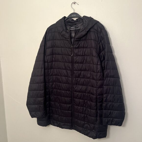 TORRID Packable Puffer Winter Jacket, Deep Black- Size 3 - Picture 3 of 9